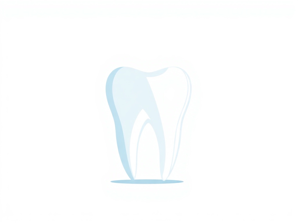 Minimalist tooth illustration generated with FLUX Schnell